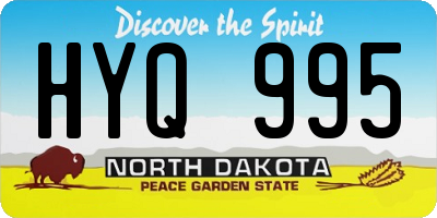 ND license plate HYQ995