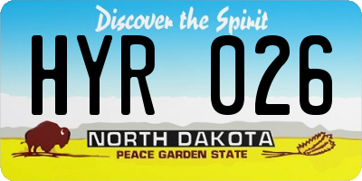 ND license plate HYR026