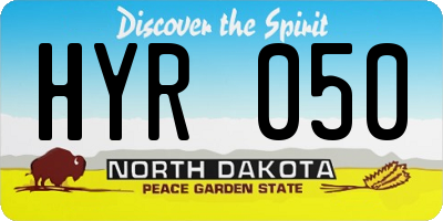 ND license plate HYR050