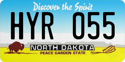 ND license plate HYR055