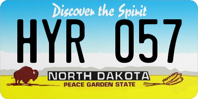 ND license plate HYR057