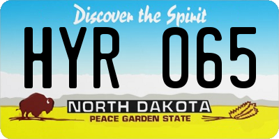 ND license plate HYR065