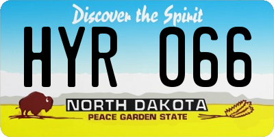 ND license plate HYR066