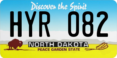 ND license plate HYR082