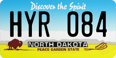 ND license plate HYR084