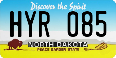 ND license plate HYR085