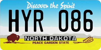ND license plate HYR086