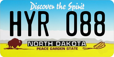 ND license plate HYR088