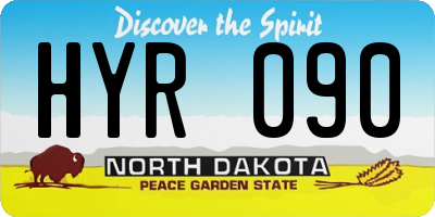ND license plate HYR090