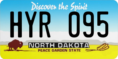 ND license plate HYR095