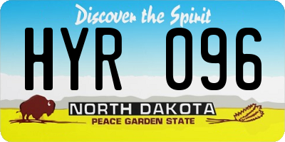 ND license plate HYR096
