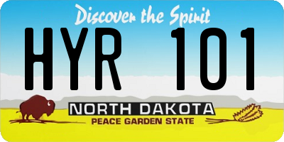 ND license plate HYR101