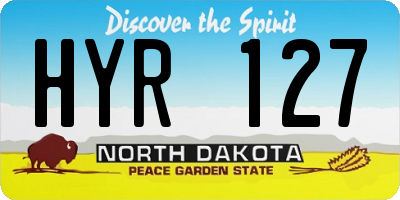 ND license plate HYR127