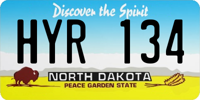 ND license plate HYR134