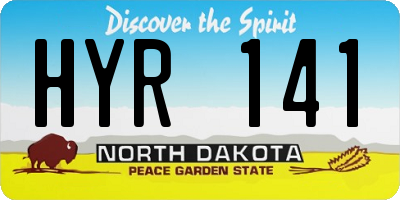 ND license plate HYR141