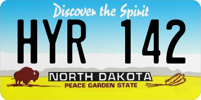 ND license plate HYR142