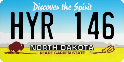 ND license plate HYR146
