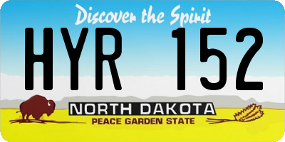 ND license plate HYR152