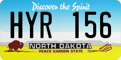 ND license plate HYR156