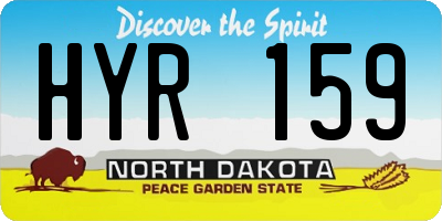 ND license plate HYR159