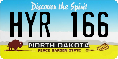 ND license plate HYR166