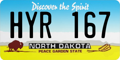 ND license plate HYR167