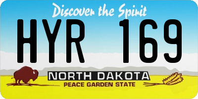 ND license plate HYR169