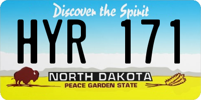 ND license plate HYR171