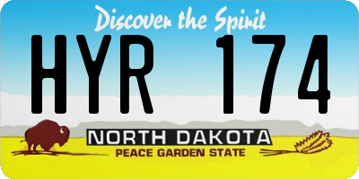 ND license plate HYR174