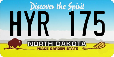 ND license plate HYR175