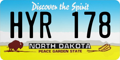 ND license plate HYR178