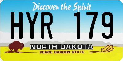 ND license plate HYR179