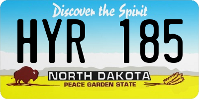 ND license plate HYR185