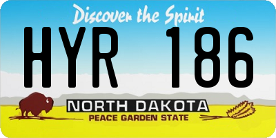 ND license plate HYR186