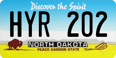 ND license plate HYR202