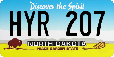 ND license plate HYR207