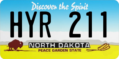 ND license plate HYR211