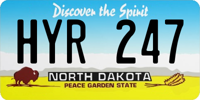 ND license plate HYR247