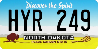 ND license plate HYR249