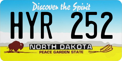 ND license plate HYR252