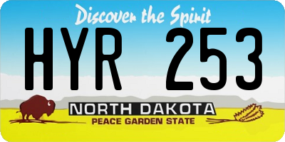 ND license plate HYR253