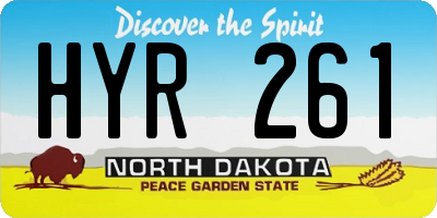 ND license plate HYR261