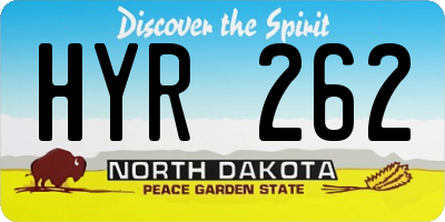 ND license plate HYR262