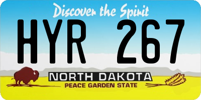 ND license plate HYR267