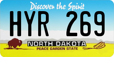 ND license plate HYR269