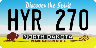 ND license plate HYR270