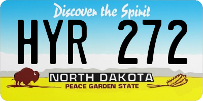 ND license plate HYR272