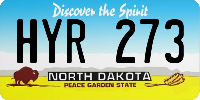 ND license plate HYR273