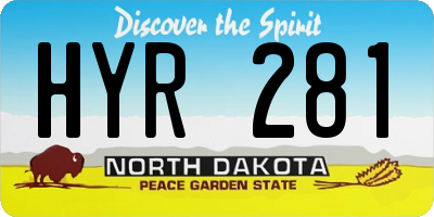 ND license plate HYR281