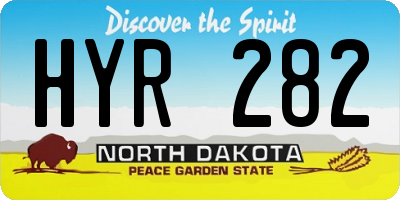 ND license plate HYR282